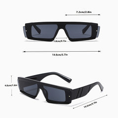 Rectangle Lens Sunglasses Y2K Retro Style