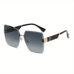 Square Rimless Sunglasses Gradient UV400