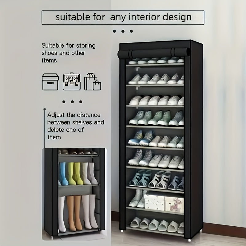 Large Capacity Shoe Cabinet Storage Rack Dustproof Organizer