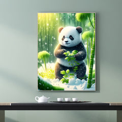 Panda Pattern Canvas Painting Poster for Home Wall Decoration