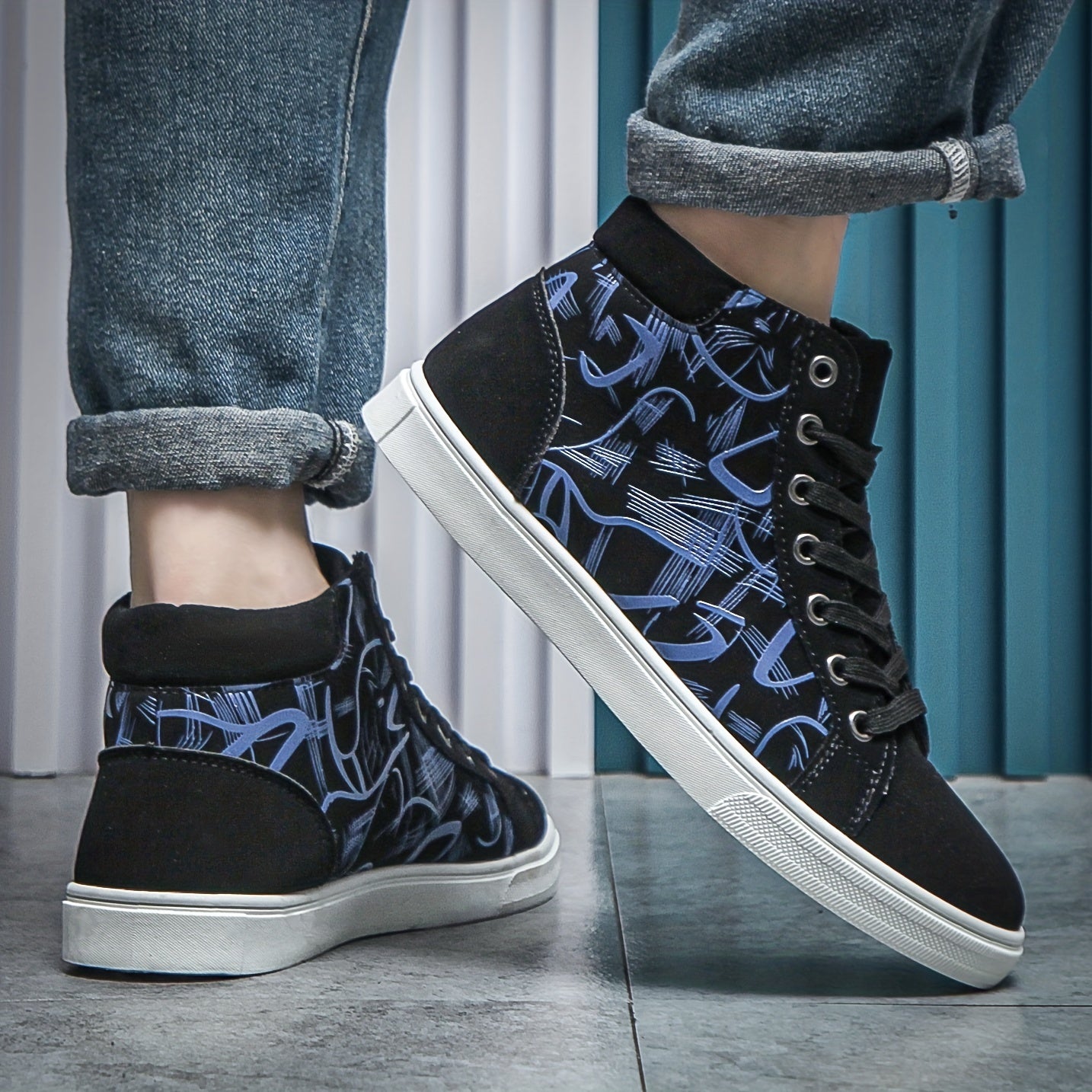 Men's Non Slip Ankle Top Skate Shoes for Youth