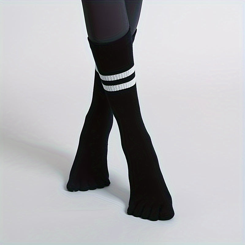Toe Split Mid Tube Grip Socks Non slip for Yoga Pilates Ballet