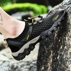 Men's Mesh Water Shoes Non Slip Quick Dry Lace Up For Swimming Boating
