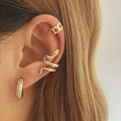 12pcs Alloy Ear Clip No Piercing Hook Clip Earrings For Women