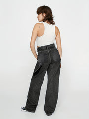 High Waist Straight Jeans Loose Fit Street Style Baggy Denim Pants