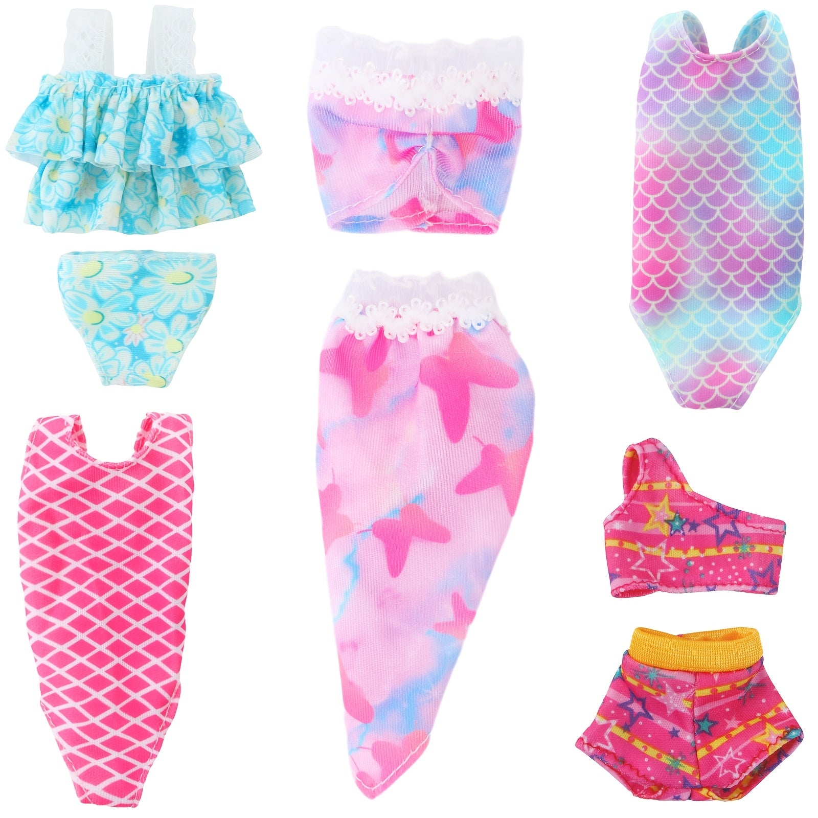 5pcs Doll Swimsuit Set for 11.5in Dolls Pool Beach Swimwear Accessories