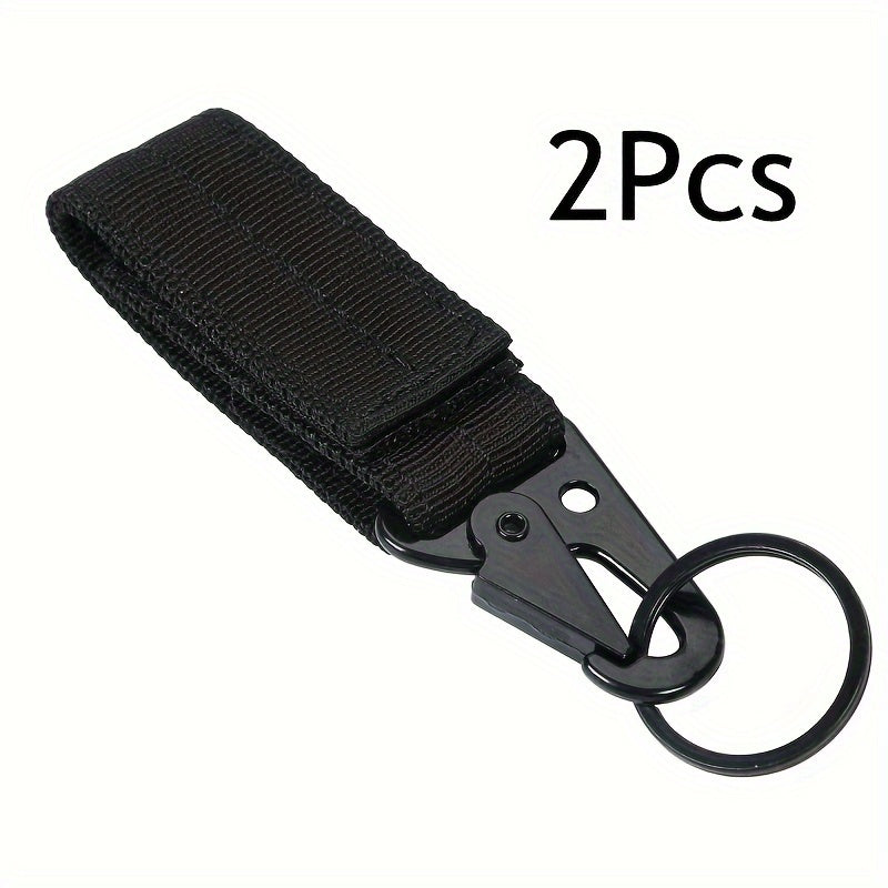 2pcs Molle Hook Carabiner Outdoor Nylon Webbing Hanging Buckles