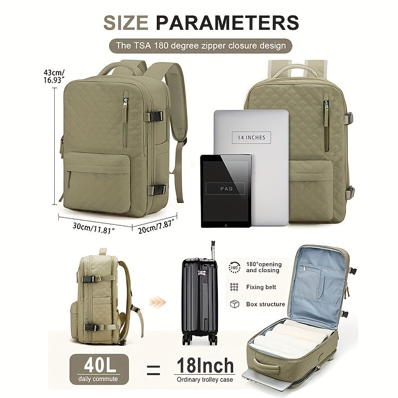 Travel Backpack With Independent Shoes Storage Men Women Schoolbag