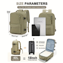 Travel Backpack With Independent Shoes Storage Men Women Schoolbag