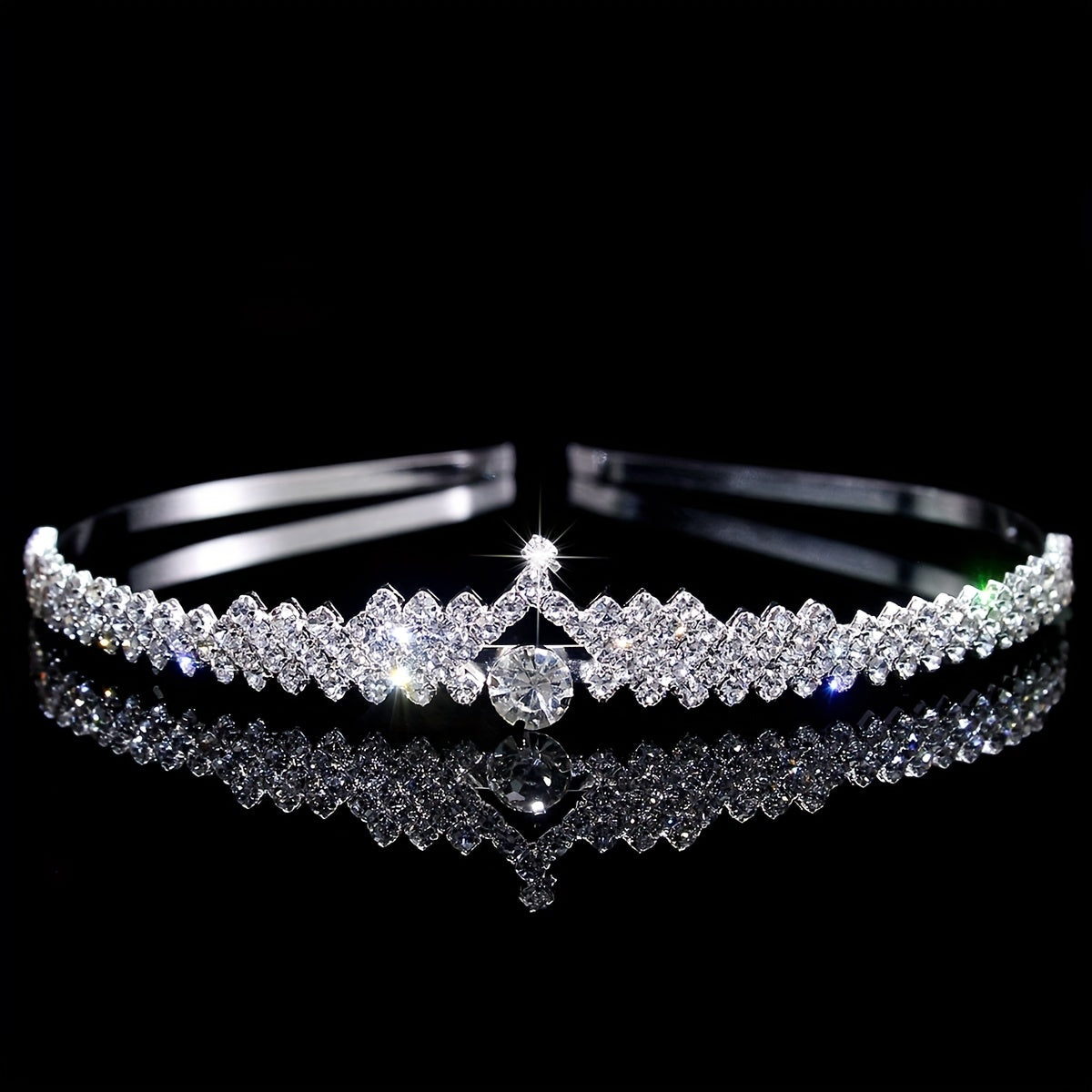 Rhinestone Headband Queen Crown Tiara Bridal Hair Accessories