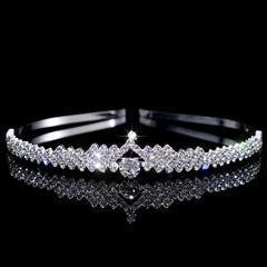 Rhinestone Headband Queen Crown Tiara Bridal Hair Accessories