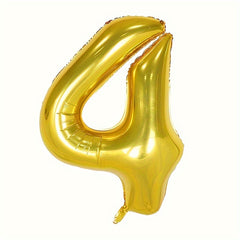 1pc 32 inch Golden Number Balloons - Suitable For Celebrations and Events