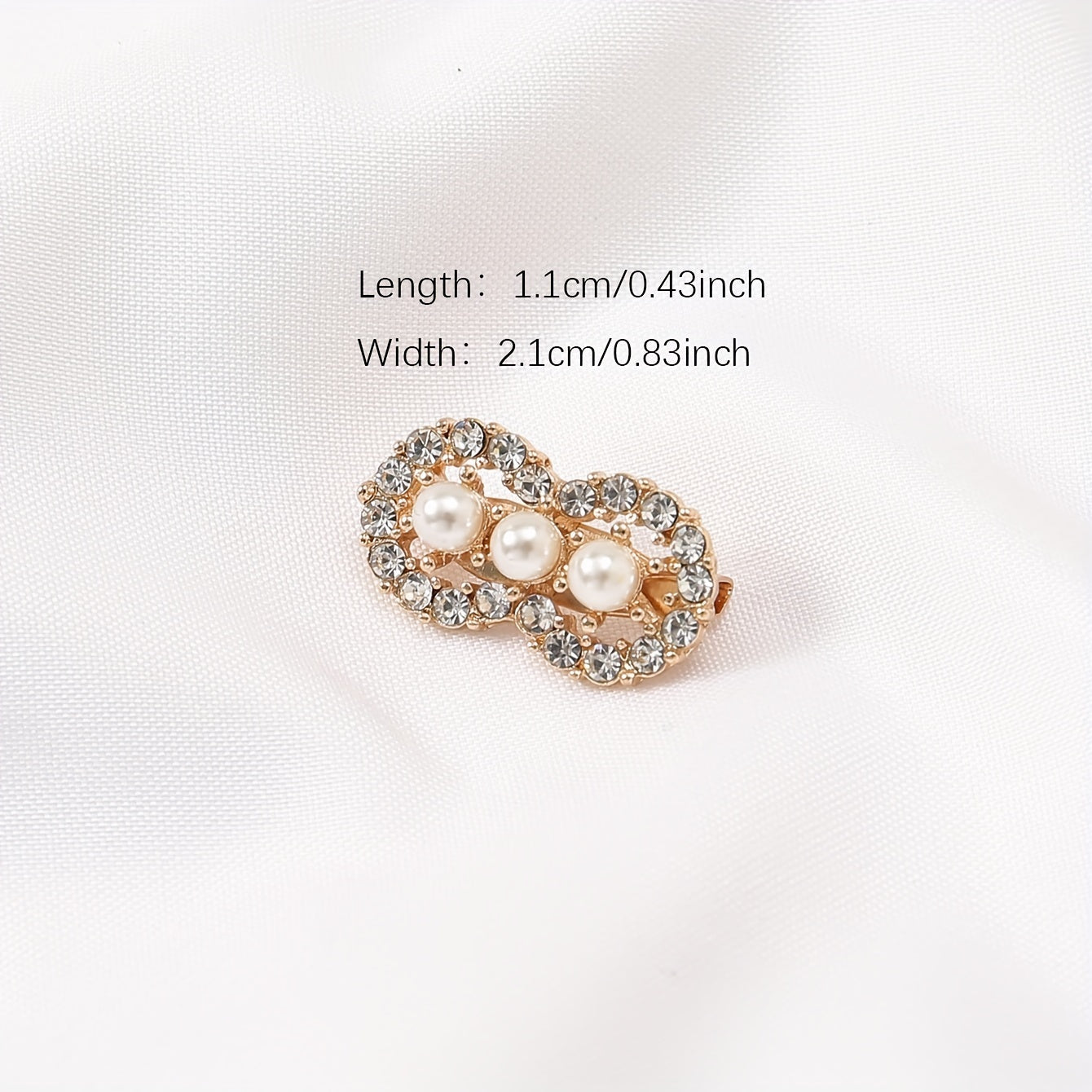 Boho Rhinestone Pins Wrist Pins Silky Scarf Fixed Buckles Dress Shirt Brooches