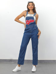 Women's Red Letter Bib Overall Denim Jeans