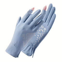 Sunscreen Gloves Elastic Sports Riding Gloves for Women