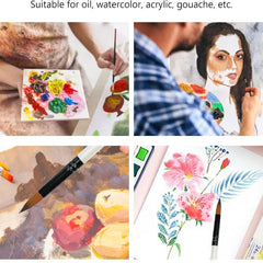 6pcs Artist Brush Set Nylon Hair Acrylic Gouache Watercolor Painting