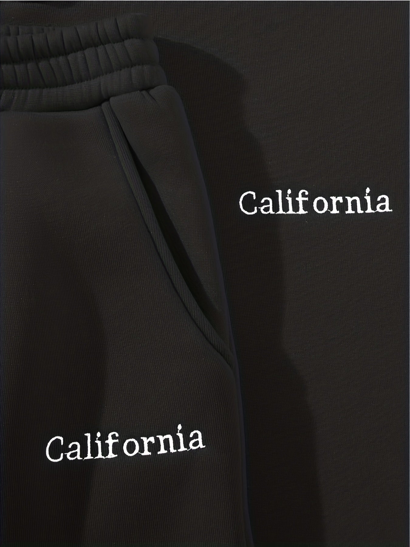 Women's Letter Print Hooded Sweatshirt & Jogger Sweatpants Set