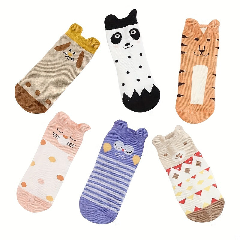 Cartoon Animal Baby Socks Non-slip Cotton Short Socks for Infant Toddler