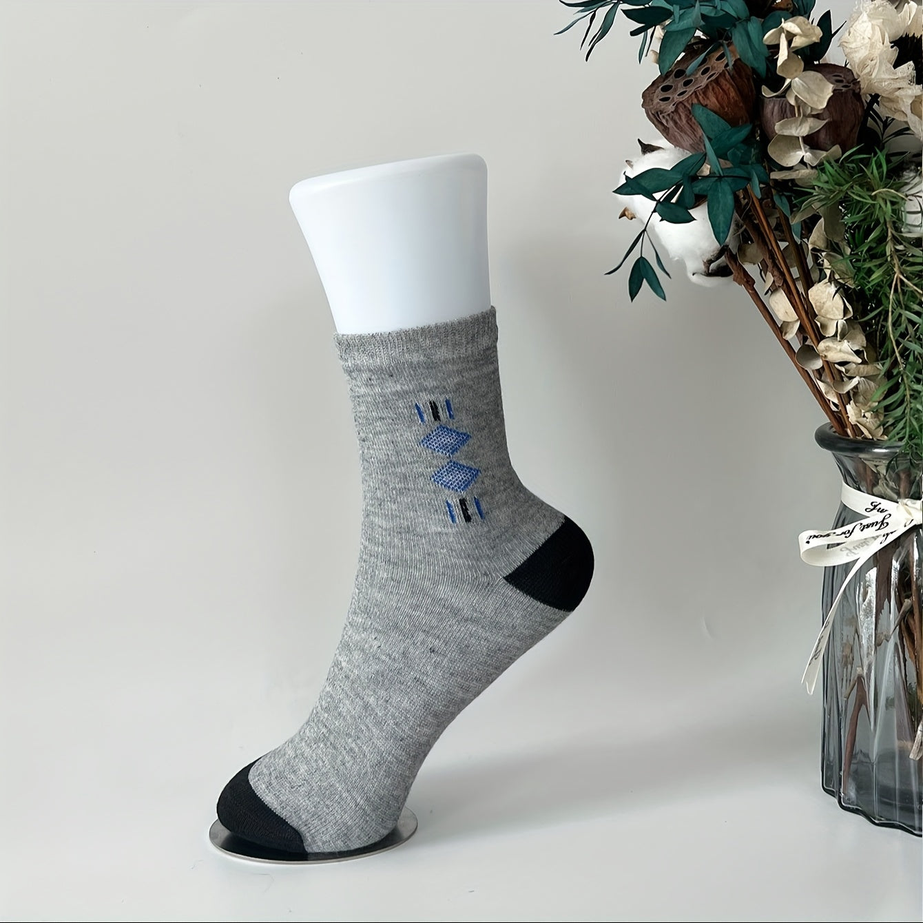 10 Pairs Men's Mid Calf Sweat-absorbing Breathable Socks