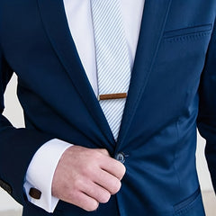 Men's Tie Clip Natural Wood Minimalist Style Business