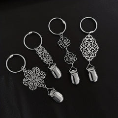 Vintage Flower Hollo Out Metal Hat Clip for Women