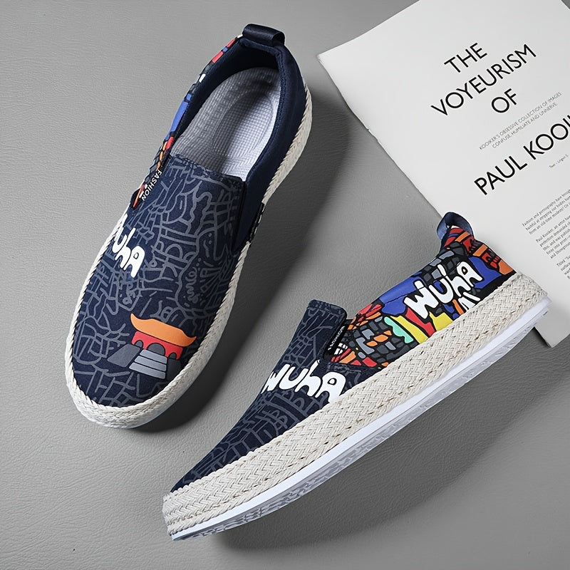 Men's Canvas Loafer Shoes Lightweight Slip On Sneakers Spring Summer