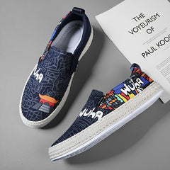 Men's Canvas Loafer Shoes Lightweight Slip On Sneakers Spring Summer