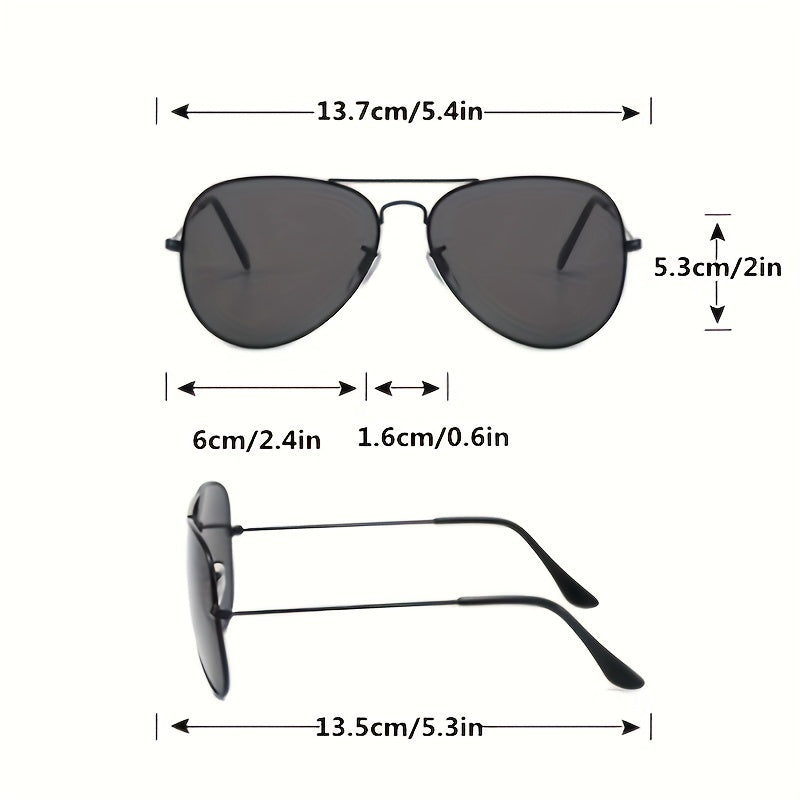 Metal Frame Aviator Sunglasses UV400 for Driving Travel