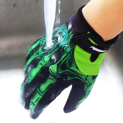 Fleece Waterproof Motorcycle Gloves Non Slip Full Finger Ghost Claw Printed