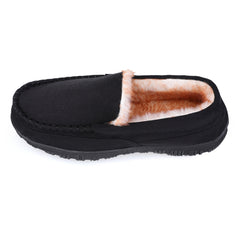 Men's Warm Memory Foam Moccasins Slippers Plush Lined Indoor Outdoor House Shoes