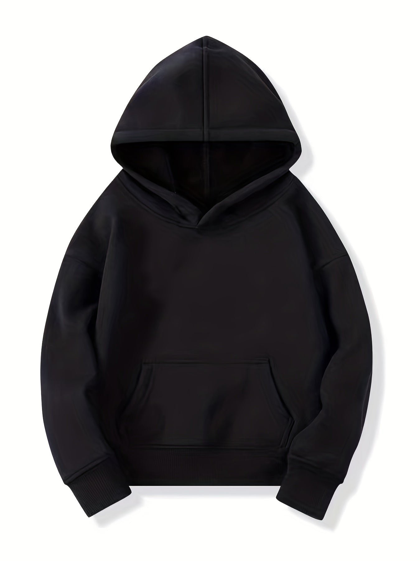 Boys Casual Solid Pullover Hooded Long Sleeve Sweatshirt