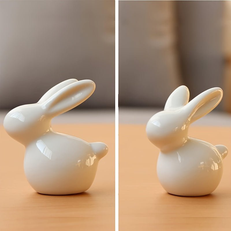 Bunny Ring Holder Ceramic Animal Jewelry Holder for Little Girl Women Home Decor