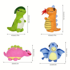 4pcs Dinosaur Wool Needle Felting Kit for Beginners