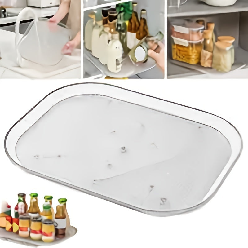 Kitchen Turntable Storage Tray Non-Slip Rotating Organizer