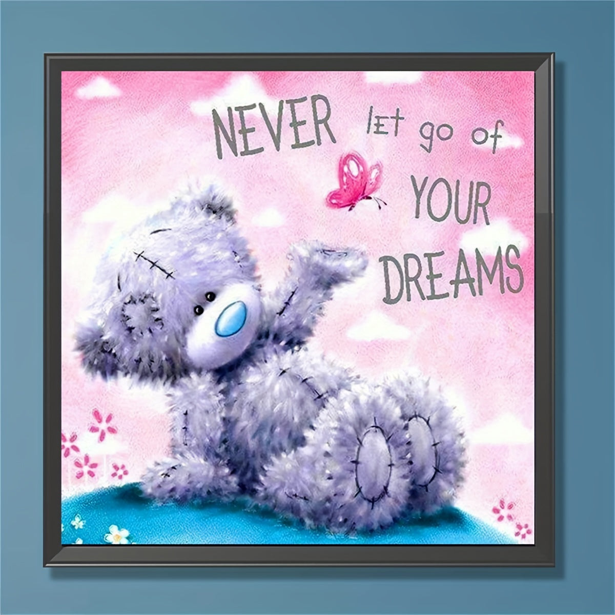 Round Full Diamond Bear Pattern 5D Diamond Painting Kit for Adults and Children