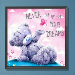 Round Full Diamond Bear Pattern 5D Diamond Painting Kit for Adults and Children