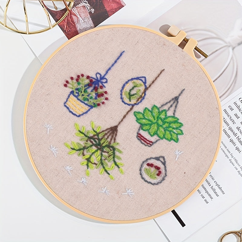 3D Embroidery Starter Kit for Adults - Plants & Orchids Patterns