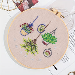 3D Embroidery Starter Kit for Adults - Plants & Orchids Patterns