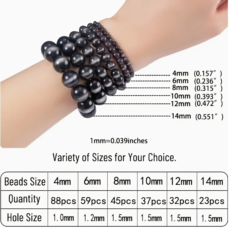 Cracked Crystal Beads Round Spacer Beads Jewelry Making DIY 15'' 4-10mm
