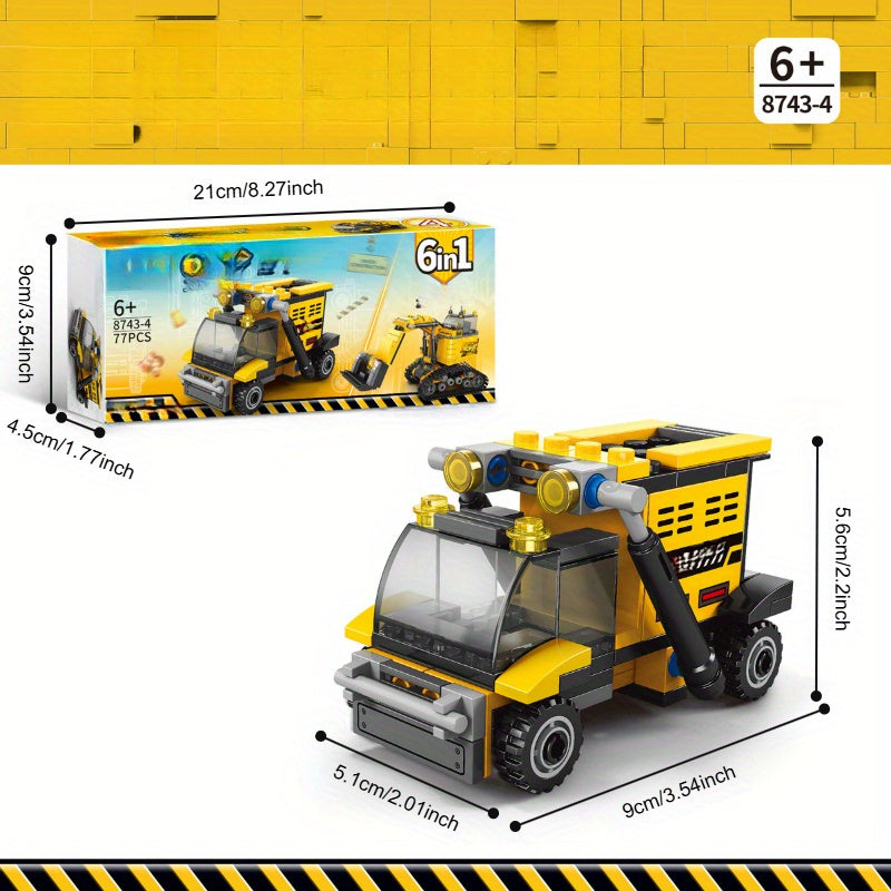 535pcs Transformable Engineering Vehicle Building Blocks Toy
