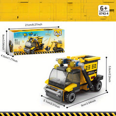 535pcs Transformable Engineering Vehicle Building Blocks Toy