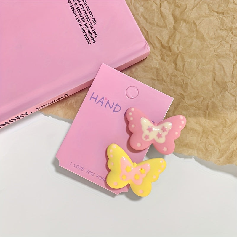 Polka Dot Butterfly Hair Clip Set Sweet Side Hair Clip