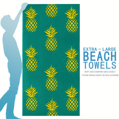 Oversized Printed Beach Towel Quick Drying Lightweight Mat For Vacation Travel