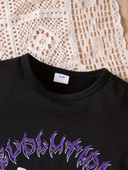 Boys Butterfly Graphic T-shirt & Shorts Summer Outfit Set