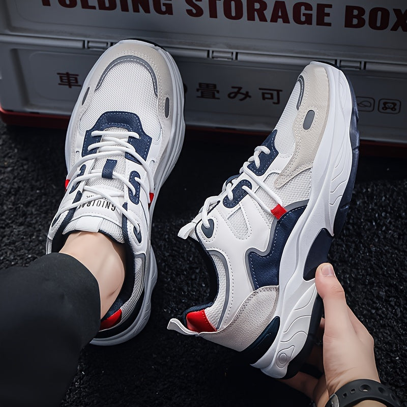 Men's Stylish Non Slip Running Shoes Breathable Lace Up Sneakers
