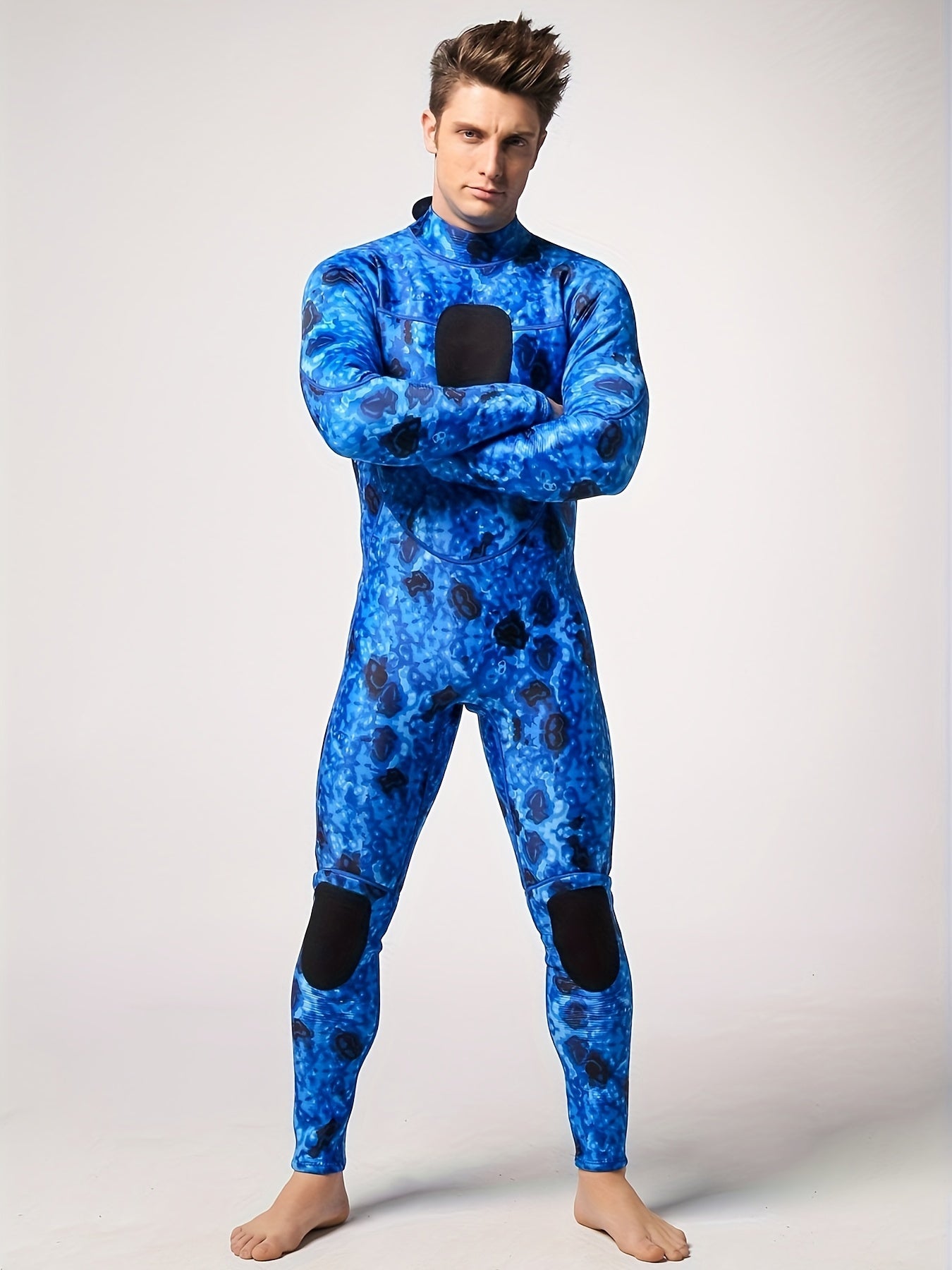 Men's Camo Neoprene Diving Suit 3mm Warm One Piece Wetsuit
