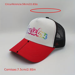 Love Is Love Embroidered Baseball Cap, Adjustable Sunshade Hat