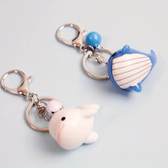 Creative Dolphin Whale Keychain Pendant Bell Pendant Girl Bag Pendant