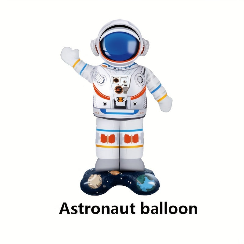 Inflatable Astronaut Rocket Balloon Happy Birthday Decor