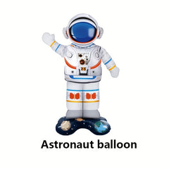 Inflatable Astronaut Rocket Balloon Happy Birthday Decor
